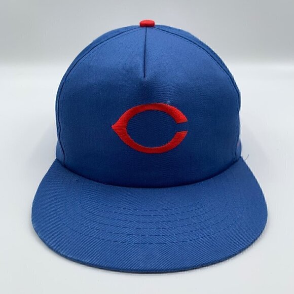 Chicago Cubs MLB Vintage Retro Blue Snapback Hat SGA - Picture 2 of 5
